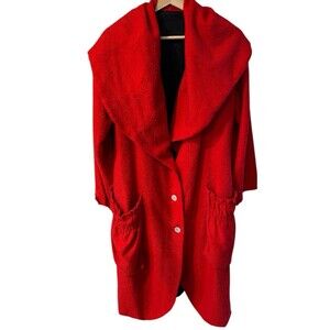 Heydari Coat Womens Large Wool Jacket Blazer Cardigan Oversized Lagenlook Artsy